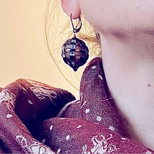 Deep Wine Murano Glass Hand Blown Earrings Italy